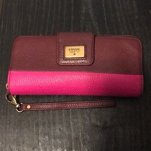 Fossil Leather Color Block Wallet